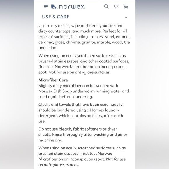 Norwex Kitchen Towel and Kitchen Cloth Set of 2 Amethyst NWT - Picture 9 of 10